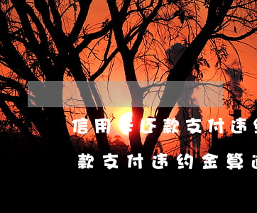 信用卡还款支付违约金算逾期吗-信用卡还款支付违约金算逾期吗怎么办