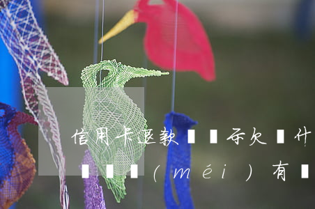 信用卡退款還顯示欠(為什么信用卡的退款在賬單沒(méi)有顯示)