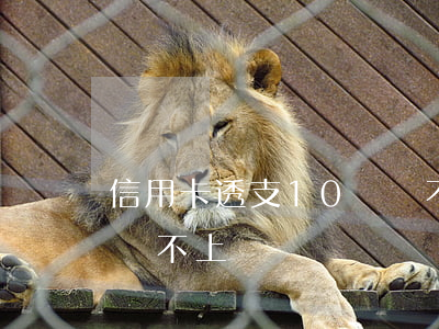 信用卡透支10萬還不上(信用卡透支10萬還不上)