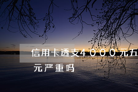 信用卡透支4000元五年(欠信用卡4千多元严重吗)