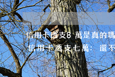 信用卡透支8萬是真的嗎(現(xiàn)在信用卡透支七萬:還不上怎么辦)