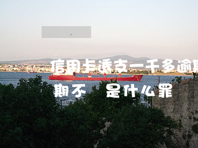 信用卡透支一千多逾期(透支一萬元信用卡逾期不還是什么罪)