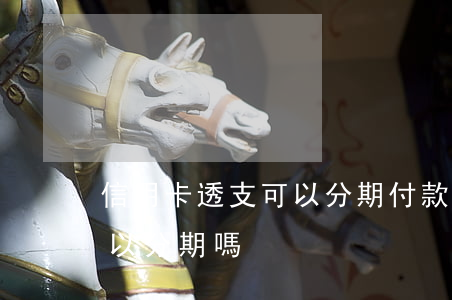 信用卡透支可以分期付款嗎(借信用卡的錢可以分期嗎)