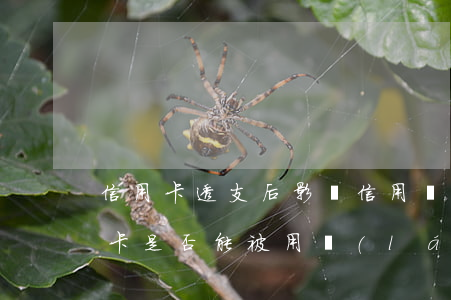 信用卡透支后影響信用額度(額度用完的信用卡是否能被用來(lái)透支或貸款)