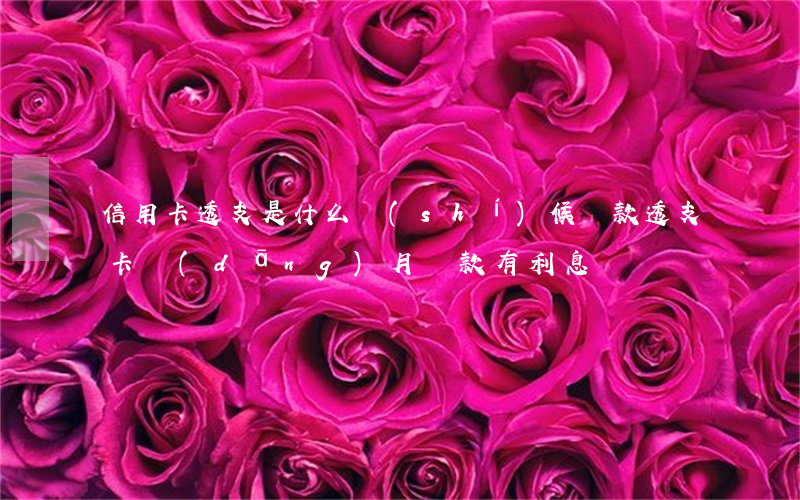 信用卡透支是什么時(shí)候還款(透支卡當(dāng)月還款有利息嗎)