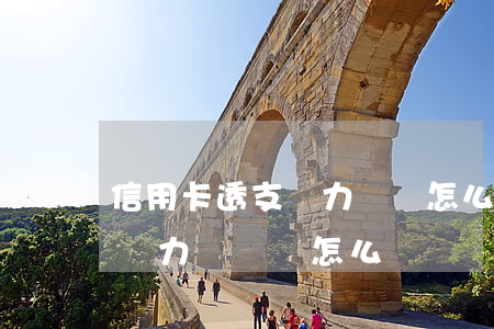 信用卡透支無力償還怎么辦(透支了信用卡但無力償還會怎么樣)