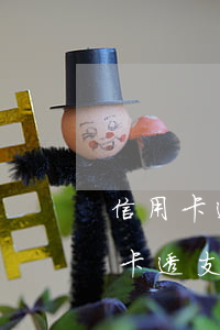 信用卡透支的形式發(fā)放貸款(以信用卡透支形式變相發(fā)放貸款)