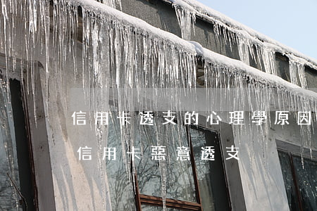 信用卡透支的心理學原因(什么樣的行為屬于信用卡惡意透支)