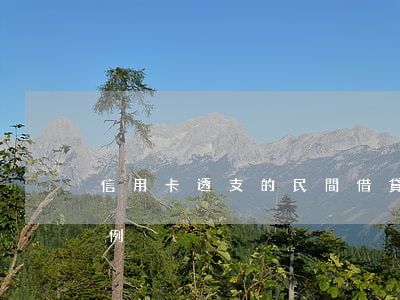 信用卡透支的民間借貸(借用信用卡透支的案例)