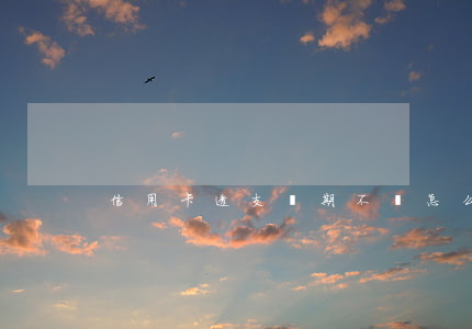 信用卡透支過期不還怎么辦