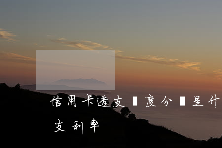 信用卡透支額度分別是什么(什么是信用卡透支利率)