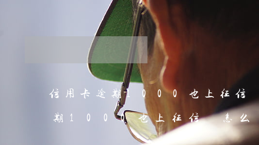 信用卡逾期1000也上征信嗎-信用卡逾期1000也上征信嗎怎么辦