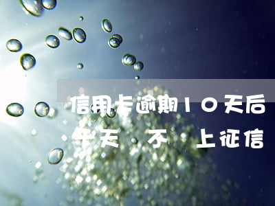 信用卡逾期10天后會不會上征信(貸款逾期十天會不會上征信)