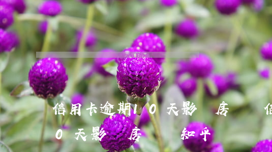 信用卡逾期10天影響房貸嗎(信用卡逾期10天影響房貸嗎知乎)