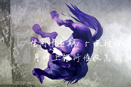 信用卡逾期15天被催收(欠信用卡逾期3个月以上,银行催收怎么办?)