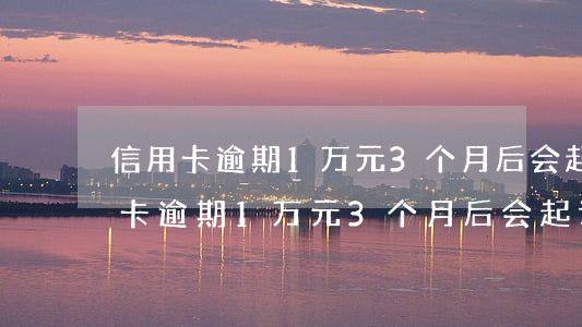 信用卡逾期1万元3个月后会起诉吗-信用卡逾期1万元3个月后会起诉吗知乎