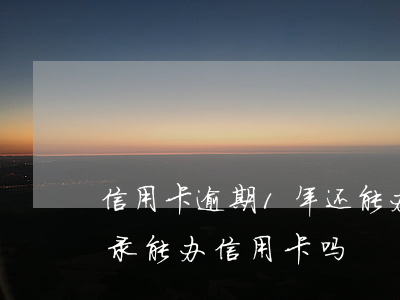 信用卡逾期1年还能办吗(一年前有过逾期记录能办信用卡吗)
