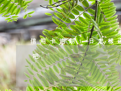 信用卡逾期1日怎樣 還信用卡逾期一天沒事吧