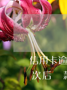信用卡逾期1次后貸款利率-信用卡逾期1次后貸款利率