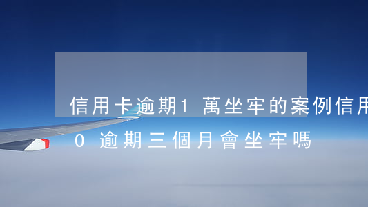 信用卡逾期1萬坐牢的案例(信用卡13000,逾期三個月會坐牢嗎?)