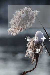 信用卡逾期20多天還了還能用嗎-信用卡逾期20多天還了還能用嗎怎么辦