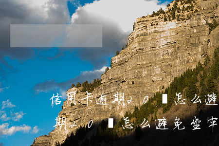 信用卡逾期20萬怎么避免坐牢-信用卡逾期20萬怎么避免坐牢呢