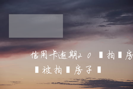 信用卡逾期20萬拍賣房子(欠信用卡一萬多會被拍賣房子嗎)