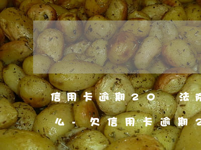 信用卡逾期20萬法院一般會(huì)怎么-欠信用卡逾期20萬元會(huì)的被判刑幾年