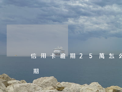 信用卡逾期25萬怎么解決(信用卡15萬逾期)