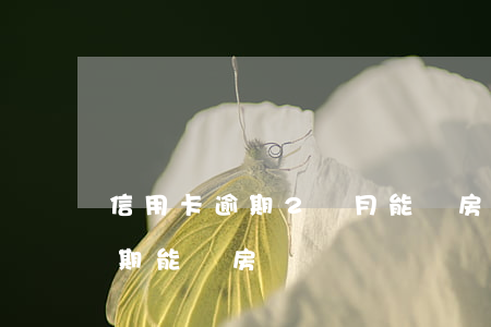 信用卡逾期2個月能購房嗎(一兩次信用卡逾期能買房嗎)