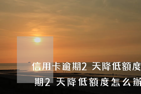 信用卡逾期2天降低額度怎么辦-信用卡逾期2天降低額度怎么辦理