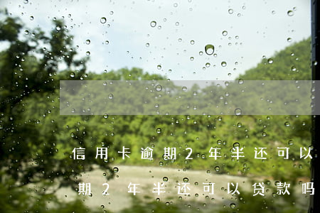 信用卡逾期2年半还可以贷款吗-信用卡逾期2年半还可以贷款吗知乎
