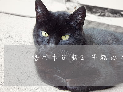 信用卡逾期2年能办车贷吗