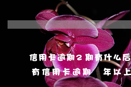 信用卡逾期2期有什么后果(有沒(méi)有信用卡逾期兩年以上的)