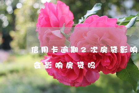 信用卡逾期2次房贷影响吗(2次信用卡逾期会影响房贷吗)