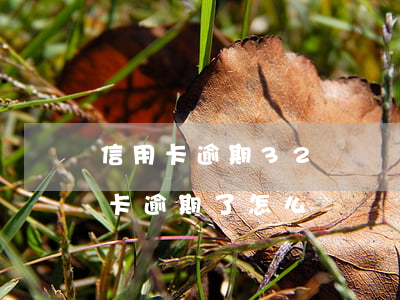 信用卡逾期32萬違約金怎么辦 好幾張信用卡逾期了怎么辦