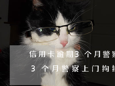 信用卡逾期3个月警察上门拘捕 信用卡逾期3个月警察上门拘捕可以吗