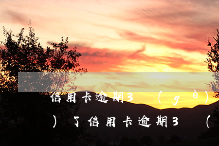 信用卡逾期3個(gè)月被凍結(jié)了(信用卡逾期3個(gè)月被凍結(jié)了)
