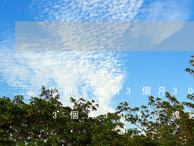 信用卡逾期3個月3000塊錢 信用卡逾期3個月3000塊錢