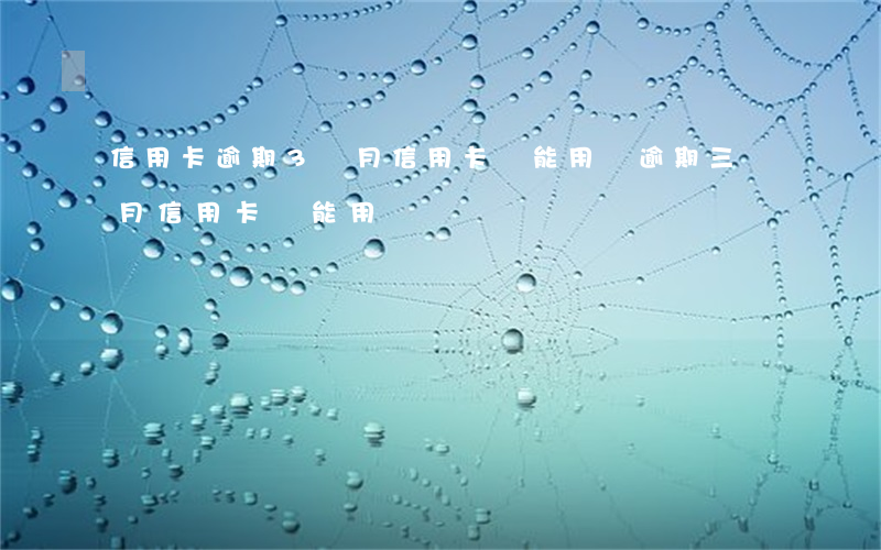 信用卡逾期3個月信用卡還能用嗎(逾期三個月信用卡還能用嗎)