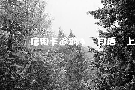 信用卡逾期3個月后還上最低還款