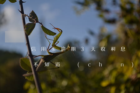 信用卡逾期3天收利息嗎(信用卡逾期三年了不知道產(chǎn)生的利息是多少)