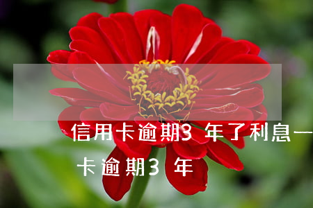 信用卡逾期3年了利息一直滾雪球-欠信用卡逾期3年
