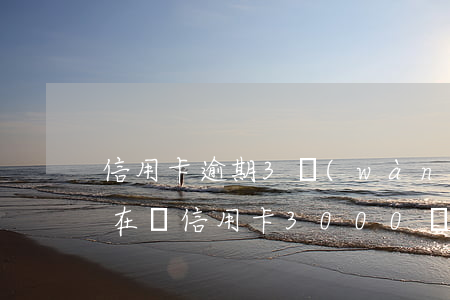 信用卡逾期3萬(wàn)每個(gè)月在還(信用卡3000塊逾期3個(gè)多月)