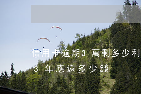 信用卡逾期3萬剩多少利息(信用卡3萬逾期3年應還多少錢)