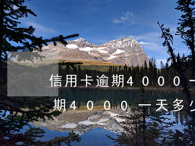 信用卡逾期4000一天多少錢-信用卡逾期4000一天多少錢利息