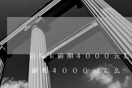 信用卡逾期4000元怎么處理好-信用卡逾期4000元怎么處理好