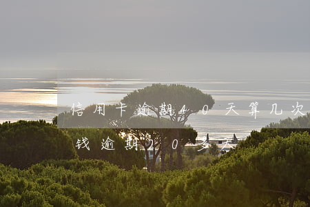 信用卡逾期40天算几次逾期(信用卡40块钱逾期20多天)