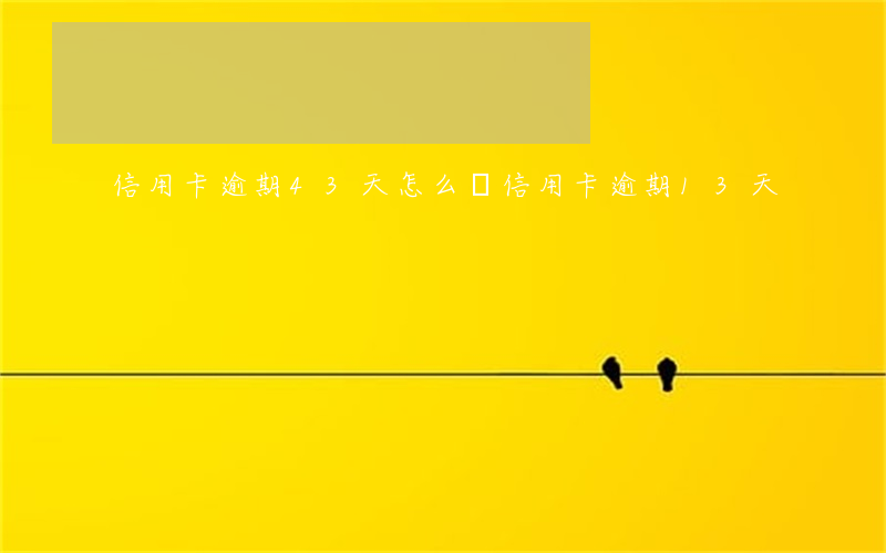 信用卡逾期43天怎么辦(信用卡逾期13天)