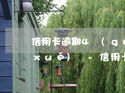 信用卡逾期4個(gè)月影響孩子上學(xué)嗎-信用卡逾期4個(gè)月影響孩子上學(xué)嗎知乎